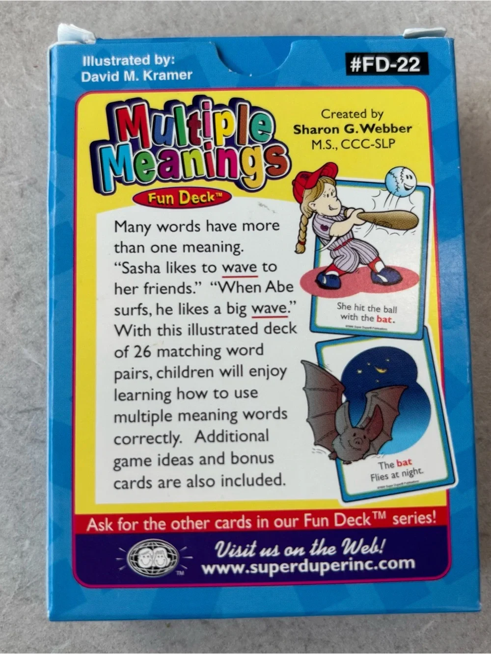 Super Duper Multiple Meanings Fun Deck - Blue